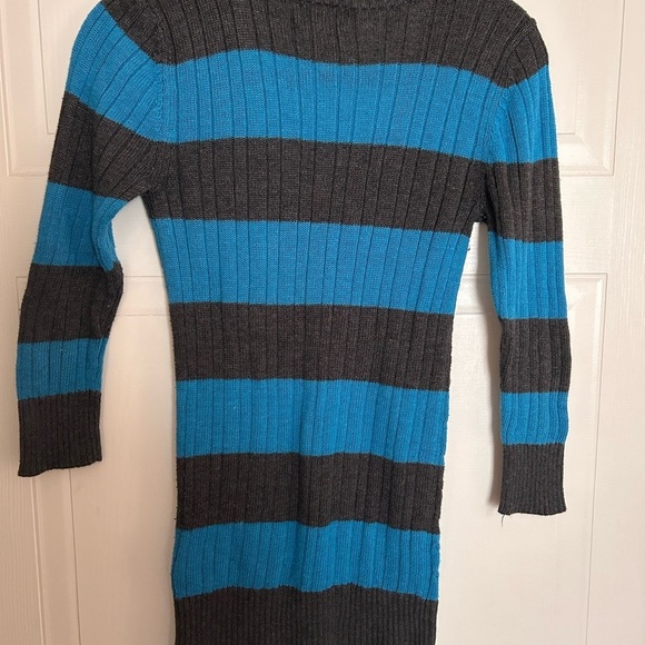 Gray and Blue Striped Sweater - Picture 2 of 2